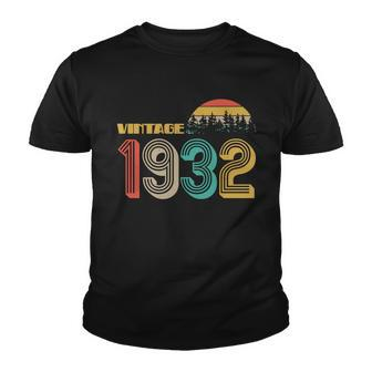 Vintage 1932 Sun Wilderness 90Th Birthday Youth T-shirt - Monsterry