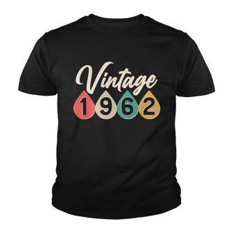 Vintage 1962 60Th Birthday Retro Teardrop Design Youth T-shirt - Monsterry