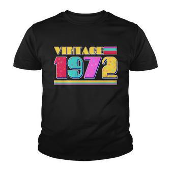 Vintage 80S Colors 1972 50Th Birthday Graphic Design Printed Casual Daily Basic Youth T-shirt