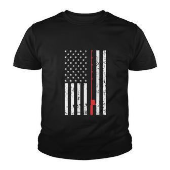 Vintage American Flag Fishing Funny Youth T-shirt - Monsterry DE