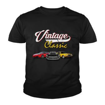 Vintage Classic Oldies Cars Tshirt Youth T-shirt - Monsterry CA