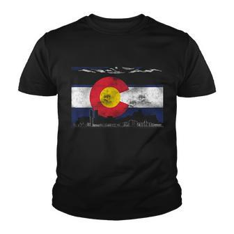 Vintage Colorado Skyline Flag V2 Youth T-shirt - Monsterry CA