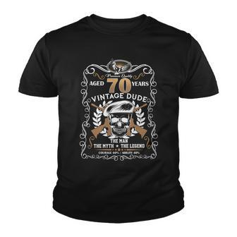 Vintage Dude Aged 70 Years Man Myth Legend 70Th Birthday Youth T-shirt - Monsterry CA
