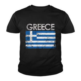 Vintage Greece Greek Flag Pride Gift Youth T-shirt - Monsterry