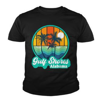 Vintage Gulf Shores Alabama Summer Vacation Beach Souvenirs V2 Youth T-shirt - Thegiftio UK