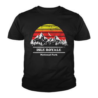 Vintage Isle Royale National Park Retro Youth T-shirt - Thegiftio UK