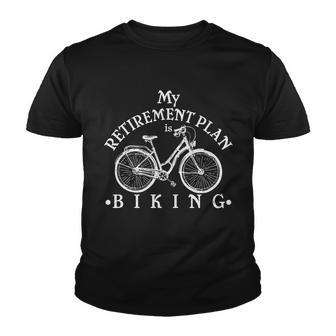 Vintage Retro My Retirement Plan Biking Youth T-shirt - Monsterry UK
