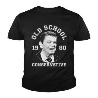 Vintage Ronald Reagan Old School Conservative Tshirt Youth T-shirt - Monsterry DE