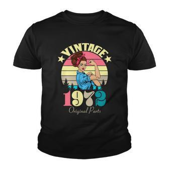 Vintage Rosie The Riveter 1972 Original Parts 50Th Birthday Youth T-shirt - Monsterry CA