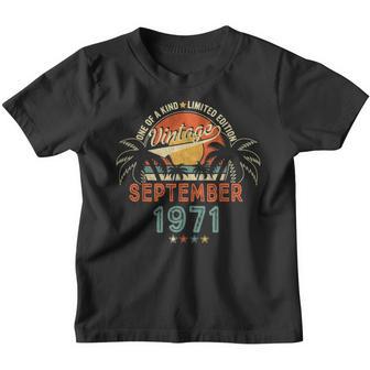 Vintage September 1971 51 Years Old Gifts 51St Birthday Youth T-shirt - Thegiftio UK