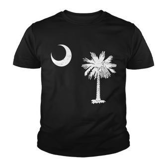 Vintage South Carolina Flag Palmetto Moon Youth T-shirt - Monsterry