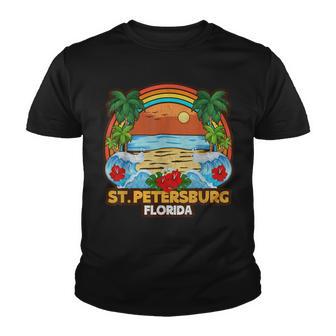 Vintage St Petersburg Florida Tropical Summer Vacation Youth T-shirt - Thegiftio UK