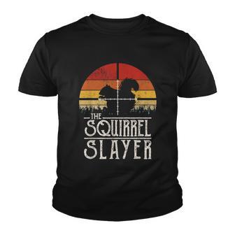 Vintage Sunset Retro Style Squirrel Hunting Squirrel Slayer V2 Youth T-shirt - Thegiftio UK