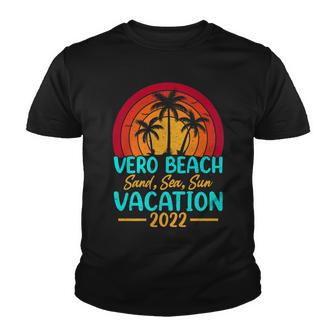 Vintage Sunset Summer Vacation 2022 Florida Vero Beach Youth T-shirt - Thegiftio UK