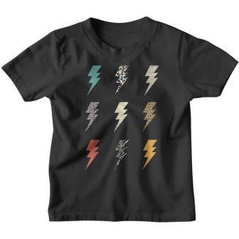 Vintage Thunder Leopard Zebra Animal Print Lightning Bolt Youth T-shirt - Thegiftio UK