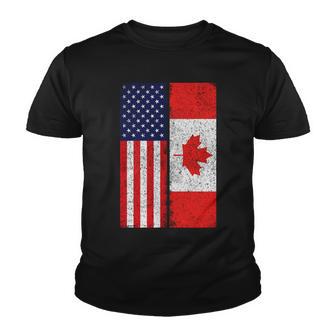 Vintage Usa Canadian Flag Youth T-shirt - Monsterry DE