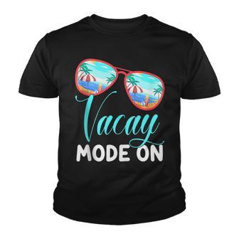 Vintage Vacay Mode On Sunglasses Summer Vacation Lovers Fans Youth T-shirt - Thegiftio UK