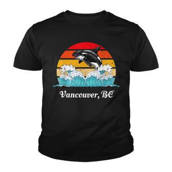 Vintage Vancouver Distressed Killer Whale Art Youth T-shirt - Thegiftio UK