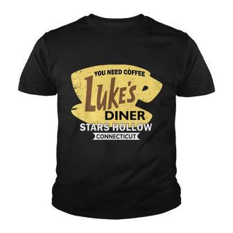 Vintge Lukes Diner Stars Hollow Connecticut Tshirt Youth T-shirt - Monsterry