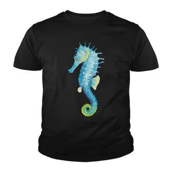 Watercolor Seahorse Tshirt V2 Youth T-shirt - Monsterry DE