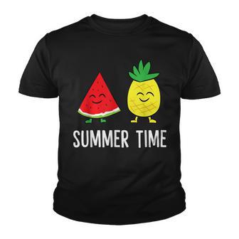 Watermelon Pineapple Summer Time Vacation Fruits Watermelon Youth T-shirt - Thegiftio UK