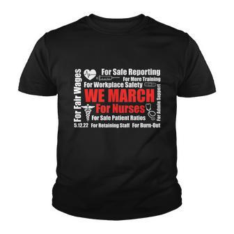 We March For Nurses Million Nurse March Women Power Nurse Youth T-shirt - Thegiftio UK