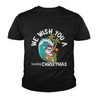 We Wish You A Beachy Christmas In July Youth T-shirt - Monsterry