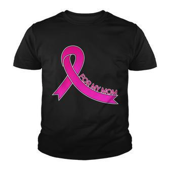 Wear Pink For My Mom Breast Cancer Awareness V2 Youth T-shirt - Monsterry