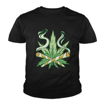 Weed Joint Cross Youth T-shirt - Monsterry