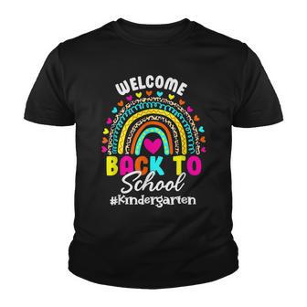 Welcome Back To School Kindergarten Teacher Rainbow Leopard V2 Youth T-shirt - Thegiftio UK