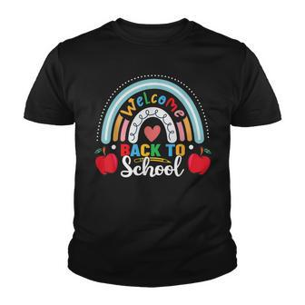 Welcome Back To School Rainbow First Day Of School Teachers Youth T-shirt - Thegiftio UK
