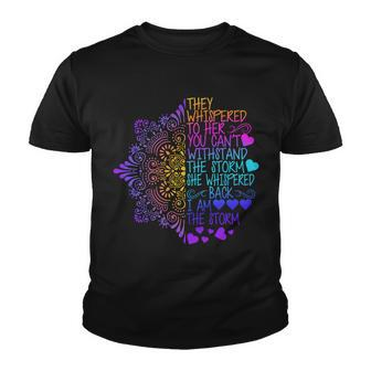 Whispered Back I Am The Storm Floral Tshirt Youth T-shirt - Monsterry AU