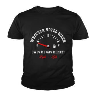 Whoever Voted Biden Owes Me Gas Money Lgbfjb Youth T-shirt - Monsterry AU