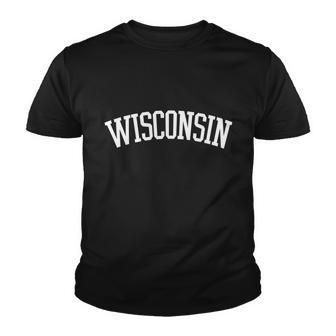 Wisconsin College Sports Fan Logo Youth T-shirt - Monsterry