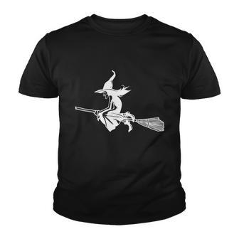 Witch Broom Funny Halloween Quote Youth T-shirt - Monsterry