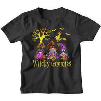 Witchy Gnomies Funny Pumpkins Halloween Costume Youth T-shirt - Thegiftio UK