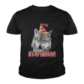 Wolf Birthday Themed Party Wolves Theme Girl Wolf Lover V2 Youth T-shirt - Monsterry DE