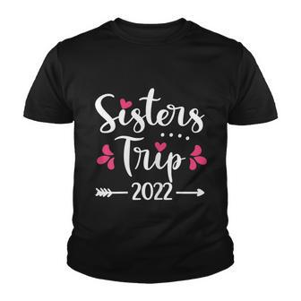Womens Sisters Trip 2022 Vacation Travel Funny Sisters Weekend Graphic Design Printed Casual Daily Basic Youth T-shirt - Thegiftio UK