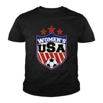 Womens Soccer Usa Emblem Youth T-shirt - Monsterry