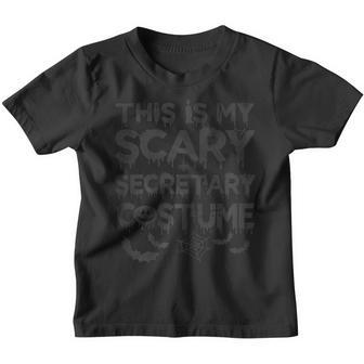 Womens This Is My Scary Secretary Costume Halloween Youth T-shirt - Thegiftio UK
