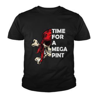 Womens Time For A Mega Pint Funny Sarcastic Saying Youth T-shirt - Monsterry DE