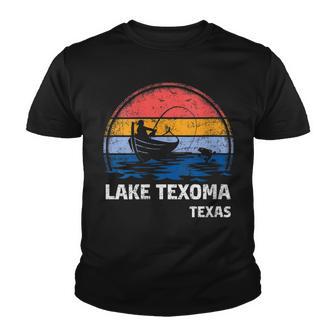 Womens Vintage Retro Texas Texoma Lake Summer Fishing Youth T-shirt - Thegiftio UK
