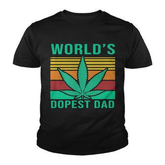 Worlds Dopest Dad Funny Retro Tshirt Youth T-shirt - Monsterry UK