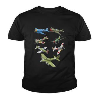 Ww2 Warbirds Warplanes P51 Mustang Spitfire Stuka Tshirt Youth T-shirt - Monsterry DE