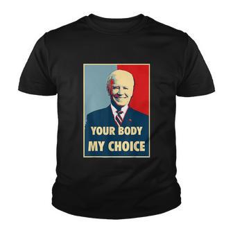 Your Body My Choice Joe Biden Youth T-shirt - Thegiftio UK