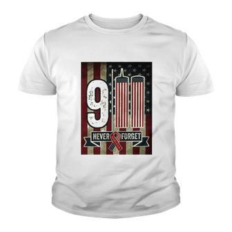 9 11 Never Forget 20Th Anniversary 20 Years Remembrance Youth T-shirt - Thegiftio UK