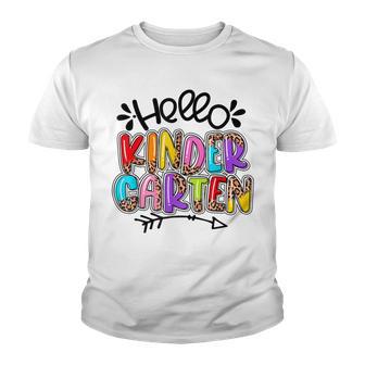 Back To School Cute Leopard Hello Kindergarten Youth T-shirt - Thegiftio UK