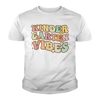Back To School Kindergarten Vibes Student Teacher Retro Youth T-shirt - Thegiftio UK