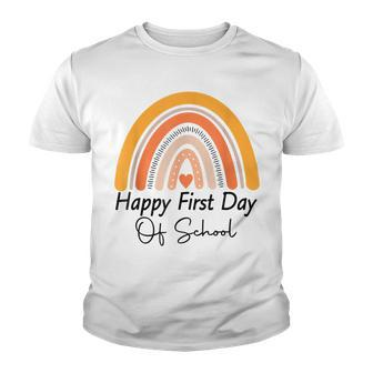 Back To School Rainbow Happy First Day Of School Youth T-shirt - Thegiftio UK
