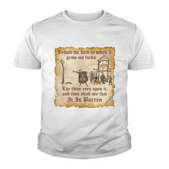 Behold The Field Medieval Dank Meme Youth T-shirt - Monsterry